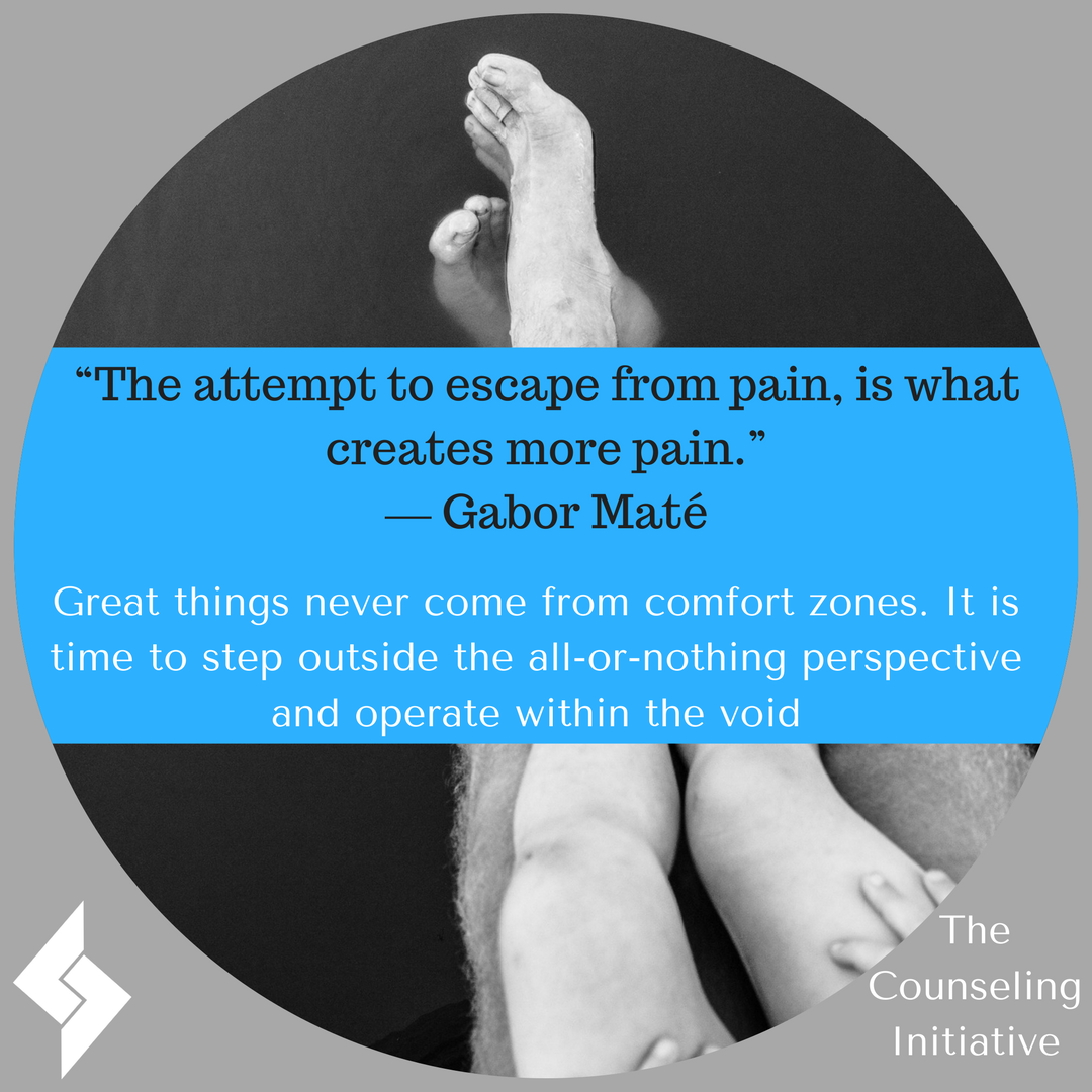 TCIpittsburgh's tweet photo. The avoidance of pain actually creates prolonged pain. Step into the uncomfortable with the right support ❤️ https://t.co/6MrskprxCj
