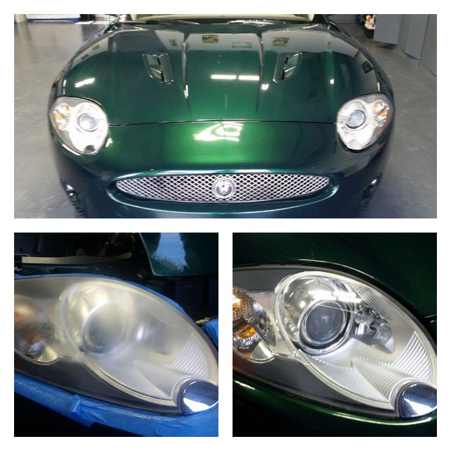 shieldbright's tweet photo. Jaguar was buying a new headlight until he met ShieldBright. It was revived instead! He saved money, kept original integrity&amp;restored value. https://t.co/UJWbrDwLy0
