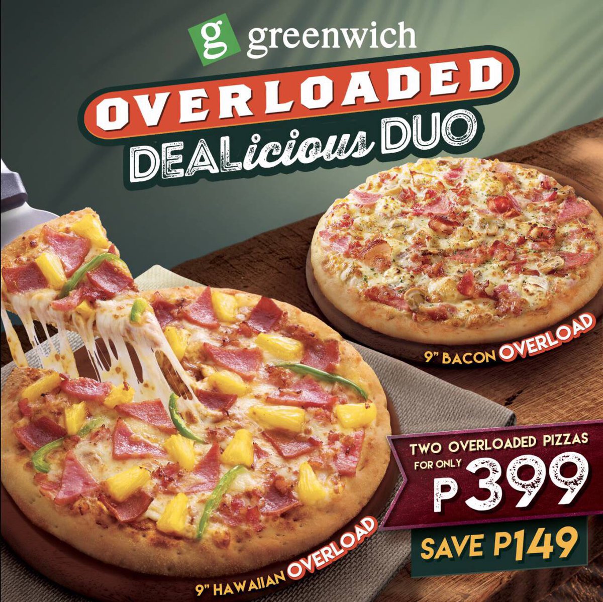 Greenwich Pizza on Twitter &quot;Celebrate your weekend with two OVERLOADED