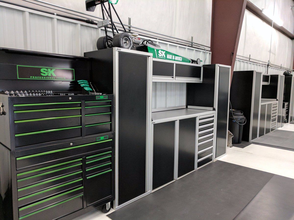 Our <a href="/_CTech/">CTech Manufacturing</a> <a href="/SKProTools/">SK Professional Tools</a> work stations in the shop. Call them today and find out more about tool &amp; Storage solutions for your shop or trailer