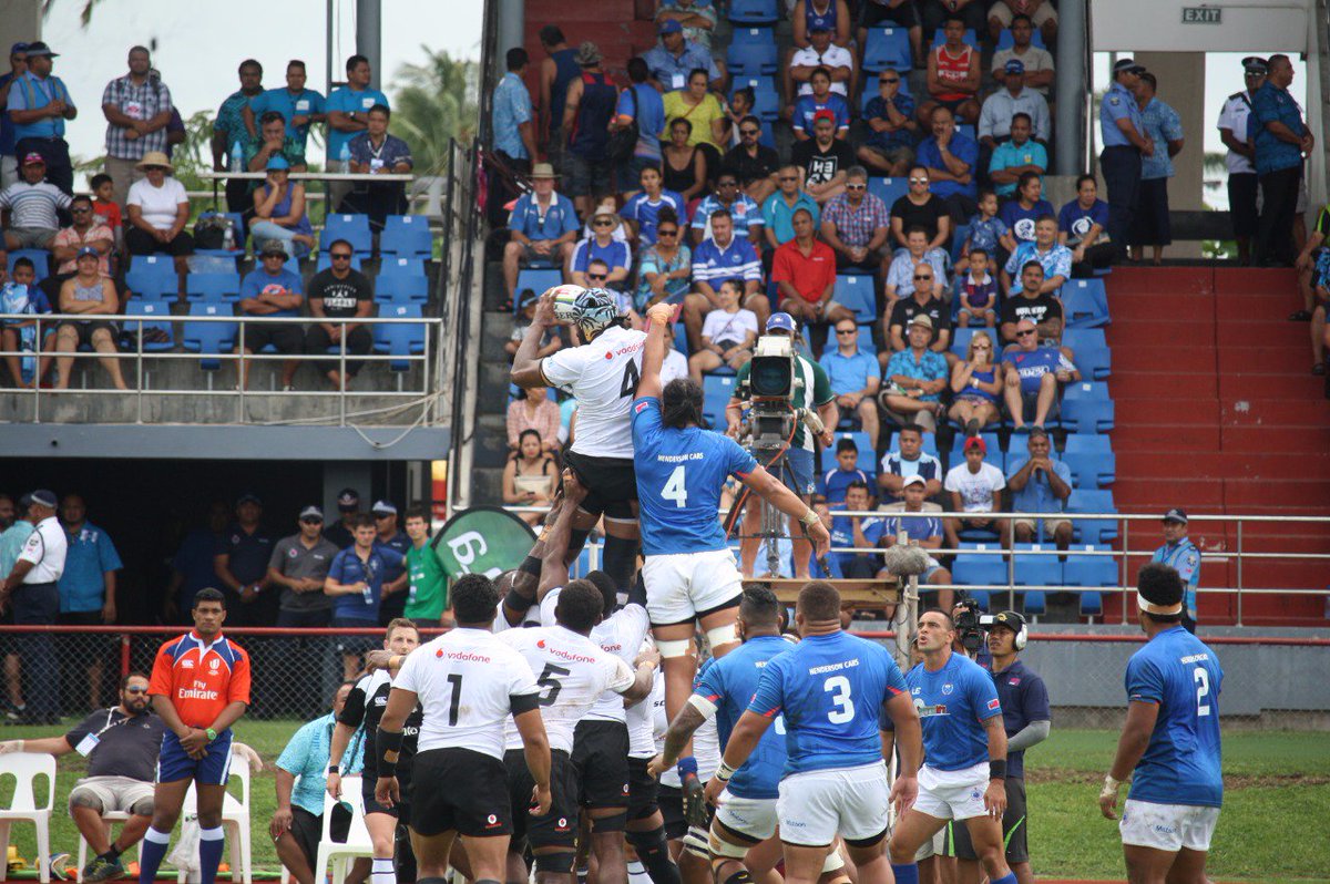fijirugby's tweet photo. 🏆 3 YEARS IN A ROW! The #FlyingFijians have won the 2017 Pacific Nations Cup! #SAMvFIJ #PNC2017 #RWC2019 https://t.co/3ugrAL4GDu