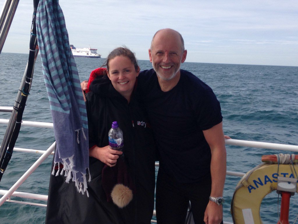 intheduckpoo's tweet photo. Craig just coming out of the water with Sarah! https://t.co/eU8z3Nkcwq