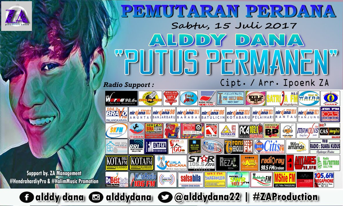 dutfmsiantar's tweet photo. #PEMUTARANPERDANA @alddydana #PUTUSPERMANEN cc. #ZAProduction @HalimMusic @HendraHardiy https://t.co/13xgjif1my