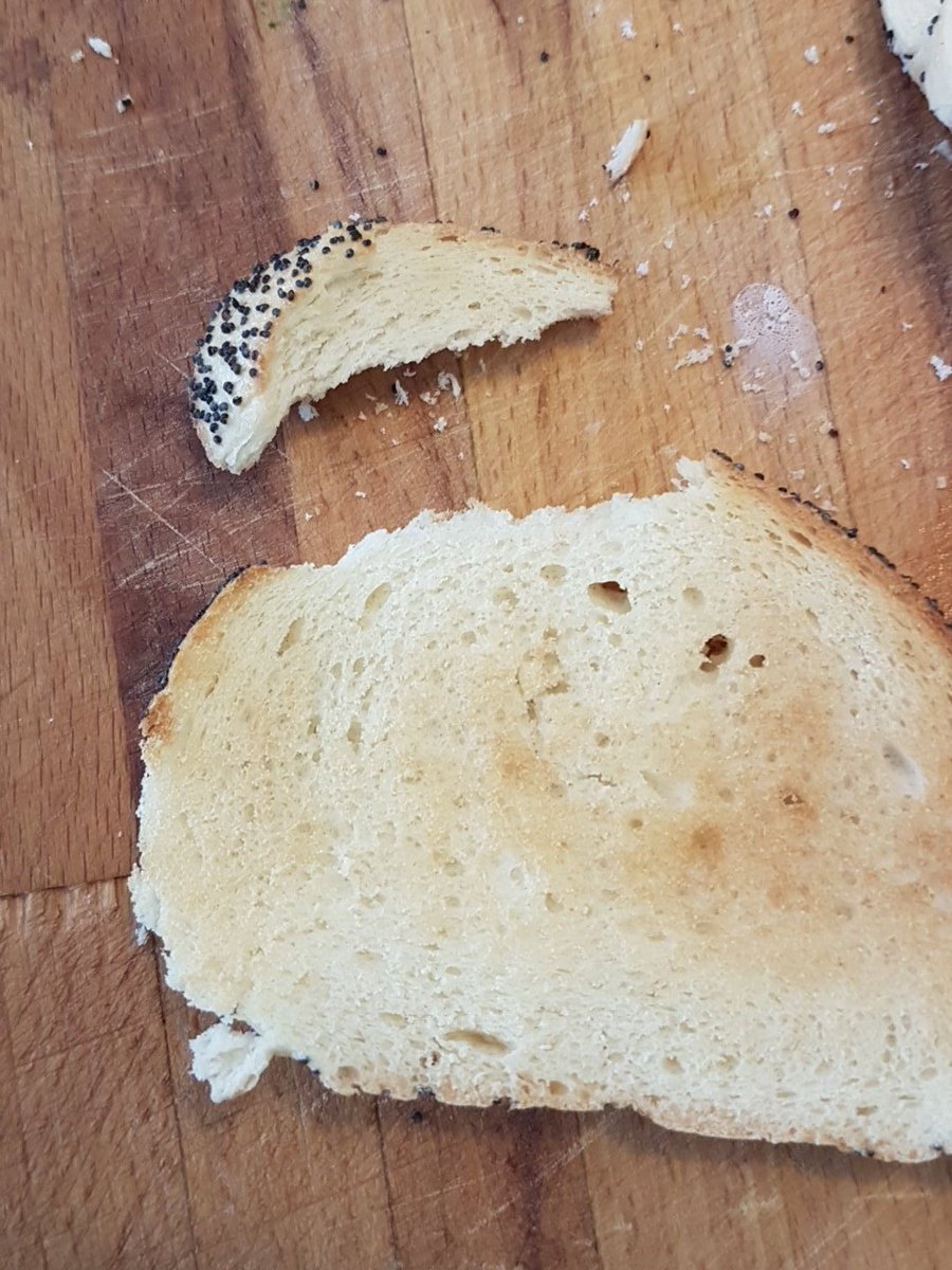 erlendloe's tweet photo. Breaking: En bit av brødet brakk av da jeg tok det ut av brødristeren. https://t.co/SoAeDzF1jp