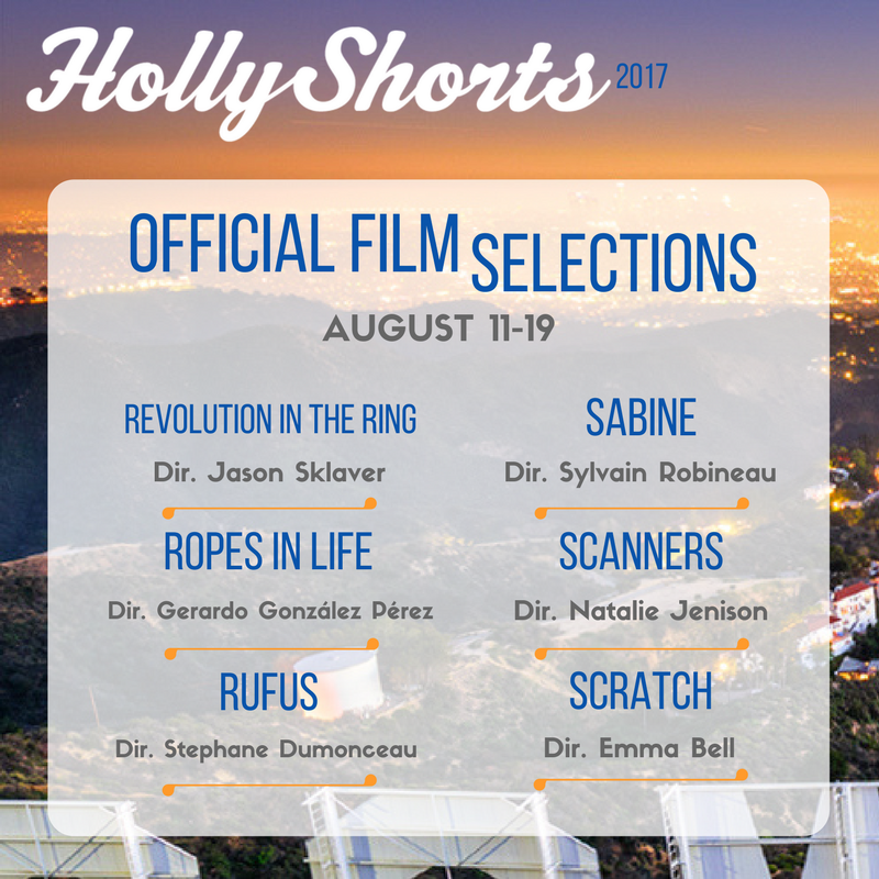 HollyShorts's tweet image. CONGRATULATIONS! #HSFF17 #OfficialSelections @RevInTheRing  #Ropesinlife #Rufus #Sabine #Scanners @BedeliaP