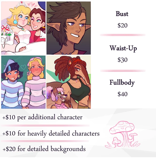 ✨?Commission Info!?✨more examples here: https://t.co/FXesn0Xku4
#commissions #freelancer 