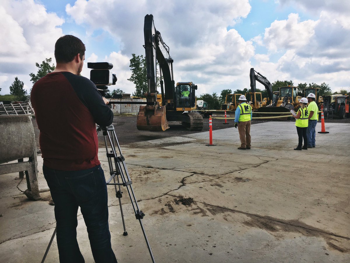 TaketheHighSt's tweet photo. It's official: the camera loves construction equipment. Especially when it's #LeChaseConstruction. #videoproduction #ROC #Rochester #video https://t.co/tUFISvWhhk
