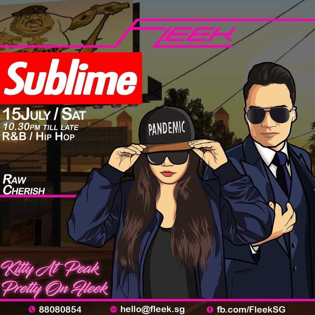 fashionhippos's tweet photo. Join us at #FleekSG for our favourite Sublime Saturday from 10:30pm till late‼️💥💃🏼🕺🏽Text me at 8748-4654 for your GL now!! 😻🍻💯 #OnFleek https://t.co/siYnOghjjT