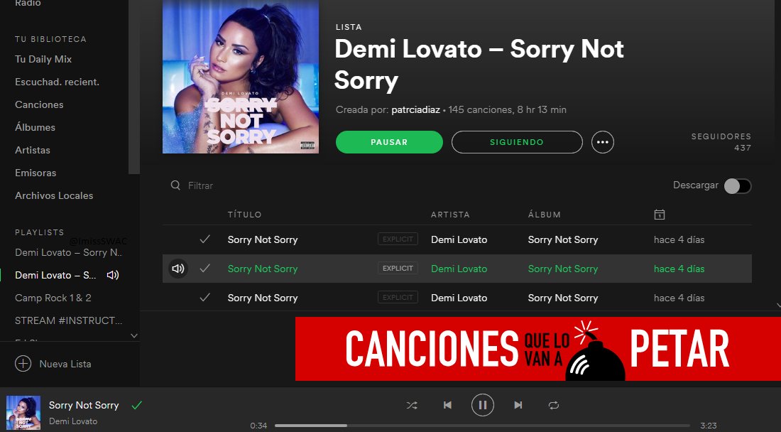 ImissSWAC's tweet photo. @shadydemifacts #SorryNotSorrySpotify https://t.co/DtWxwdIFbA