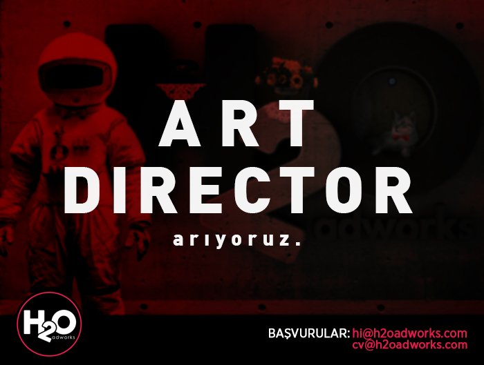 h2oadworks's tweet image. Art Director arıyoruz!
Başvurular👇
h2oadworks.com/index.php/kari…
ya da; cv@h2oadworks.com ve hi@h2oadworks.com adreslerine mail gönderebilirsiniz.
