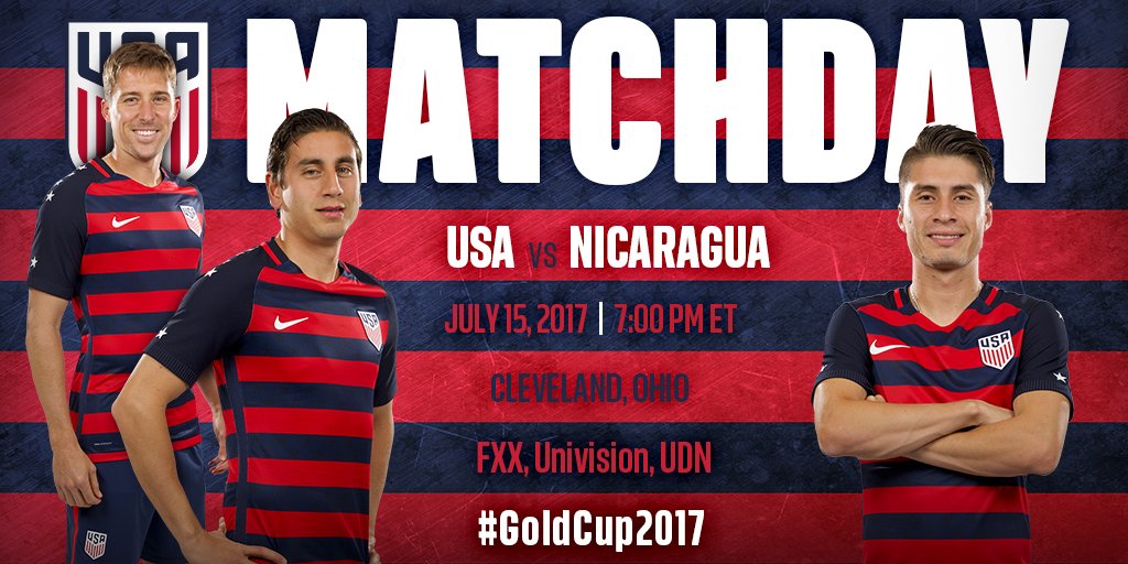 USMNT's tweet photo. Buckle up, it's #GoldCup2017 matchday! Time to win the group.

#️⃣ #USA #NCA
⏰ 7:00 p.m. ET
📺 FXX, Univision, UDN
📰 https://t.co/m18NLKoZgR https://t.co/m3aVrOqGZ9