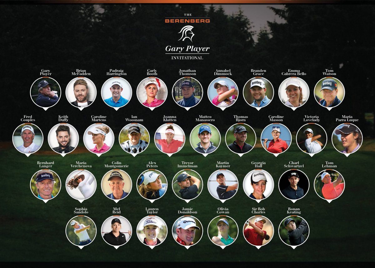 theplayerevents's tweet photo. Our fantastic field for the 2017 #Berenberg Gary Player Invitational at Wentworth Club #GolfandGiving https://t.co/rtythxuE8p