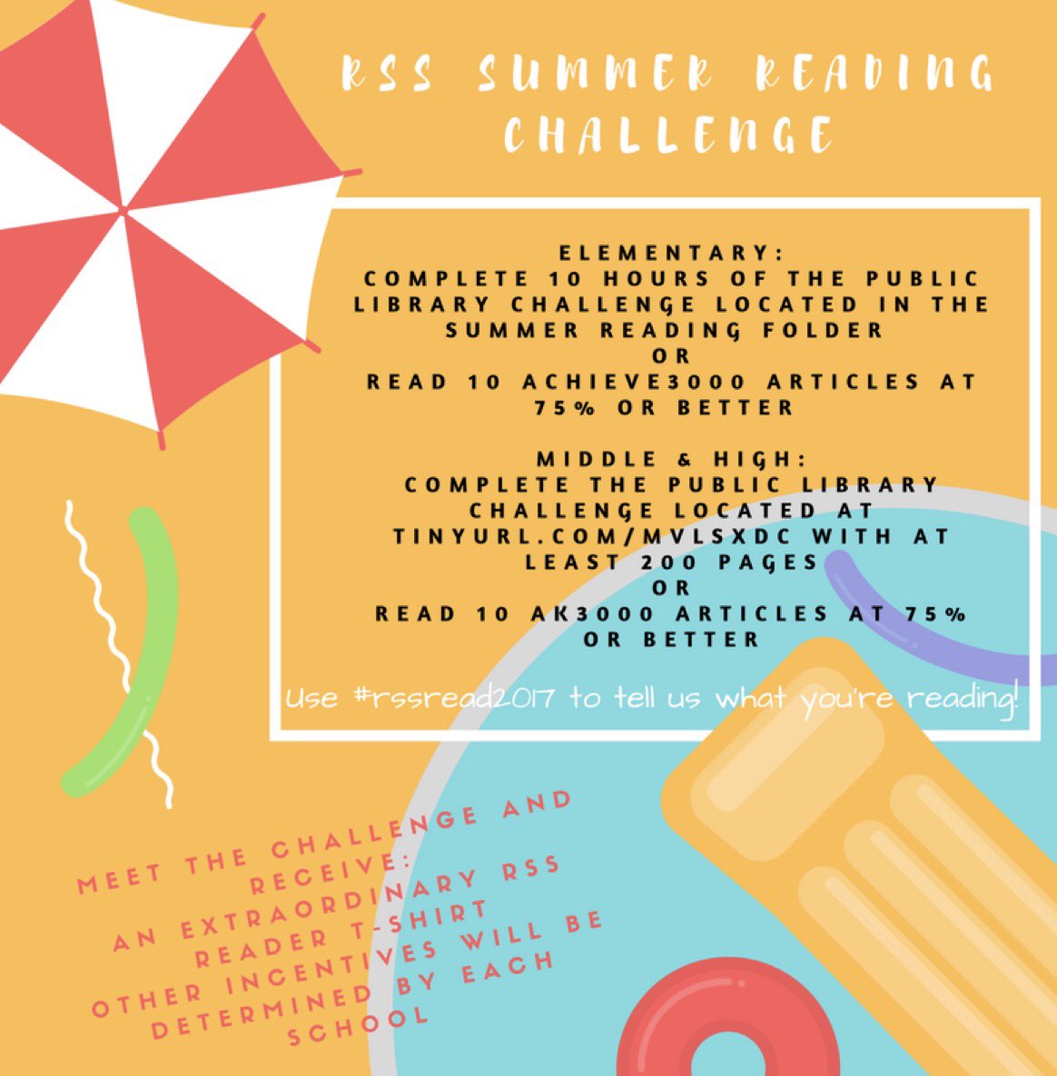 BostianES's tweet photo. Stop the summer slide with the #rssread2017 Summer Reading Challenge and Bostian's Summer Reading Bingo! https://t.co/vftWLnugbc