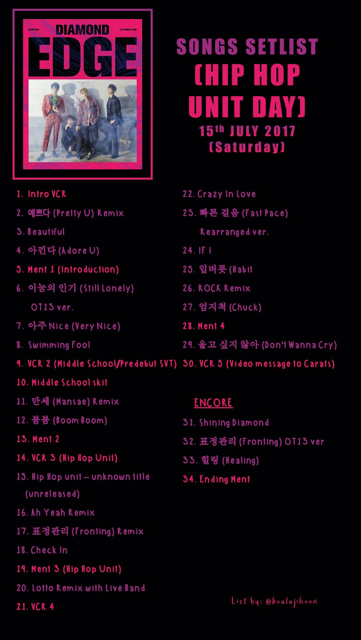SEVENTEEN - diamond edge ソウル DIAMOND EDGE'' Seventeen 1st World Tour Concert (part 1