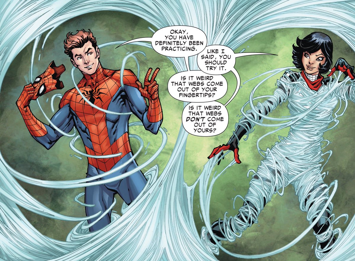 'Is it weird that webs don't come out of yours?'