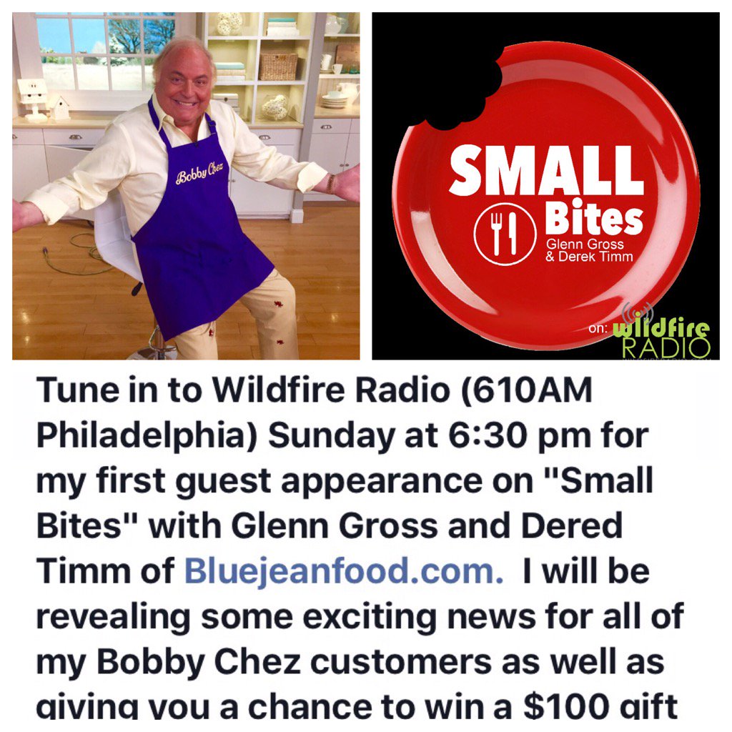 bobbychezcrabcc's tweet photo. Listen to Bobby live! Sunday night on 610AM Small Bites Radio Show @bobbychezcrabcc @bluejeanfood #bobbychez #foodie https://t.co/8NFpS8irx9
