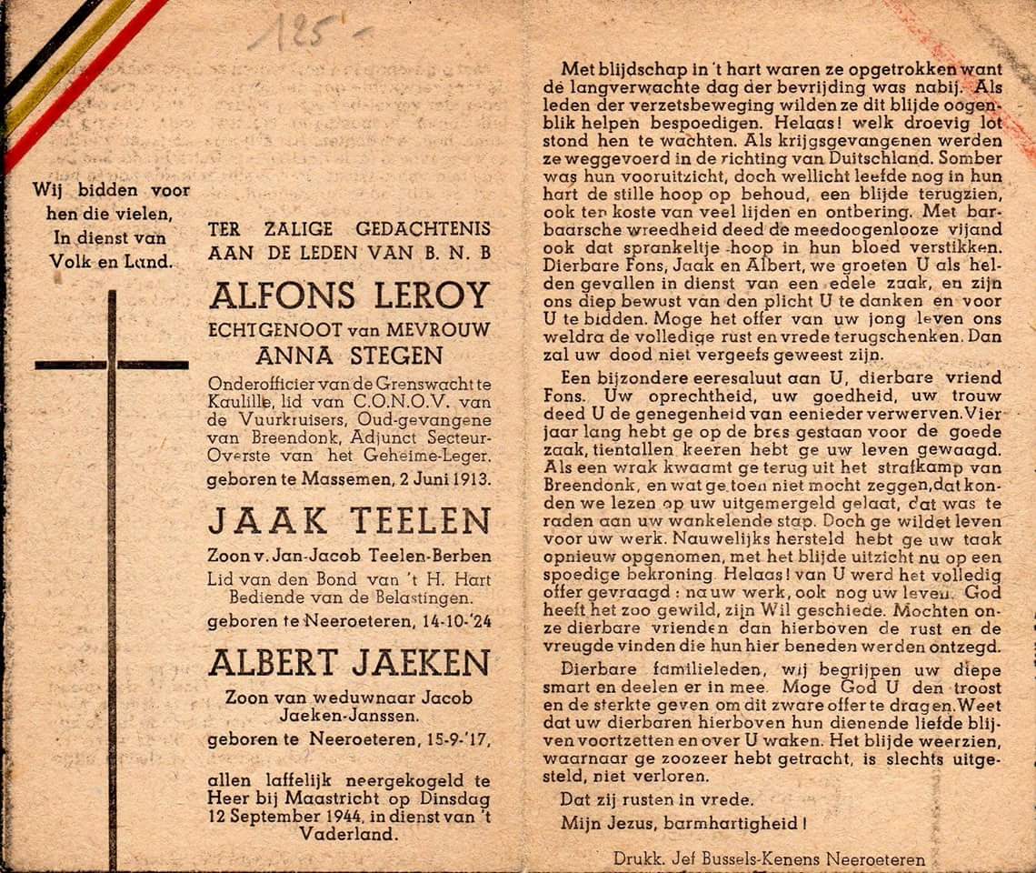 jensleroy's tweet photo. Mijn vaders oom. Een oorlogsheld waar zo weinig over geweten is. Iemand die meer info kan bezorgen over verzetsstrijders? #hulpgevraagd https://t.co/KpX5hvzRYF