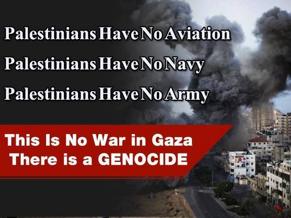 Aevalillith's tweet photo. La Palestine n'a pas d'aviation
Elle n'a pas de marine
Elle n'a pas d'armée
Qd Israël détruit une ville/village c un génocide
Pas une guerre https://t.co/Dsm4997sh9