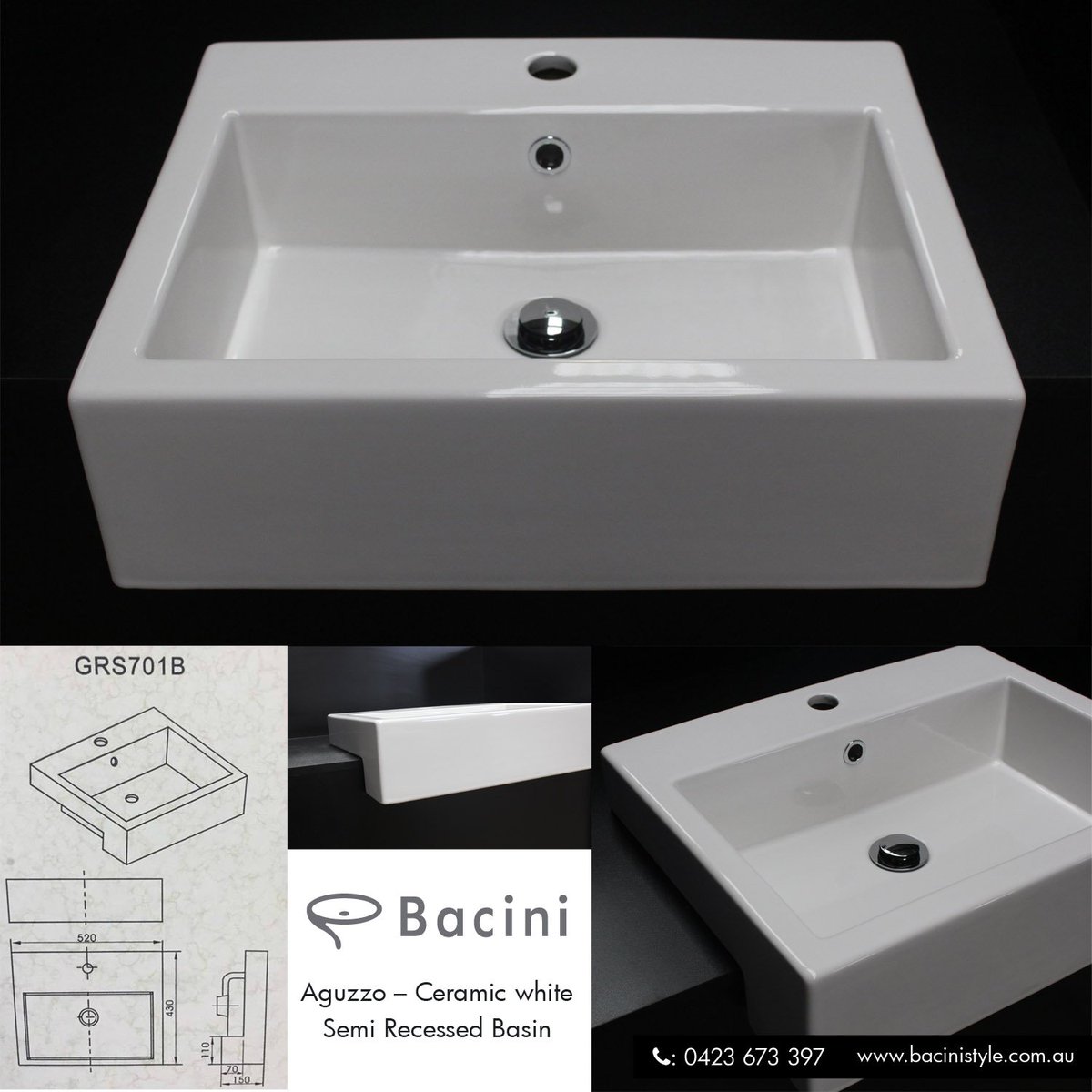 Bacini_Style's tweet photo. Aguzzo – #Ceramic white, Semi Recessed #basin https://t.co/zz5L8nIwcG