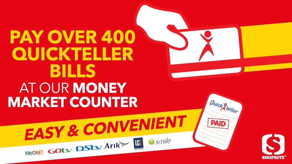 #DidYouKnow You can pay over 400 Quickteller service bills at our Money Market Counter in-store? Visit <a href="/Shoprite_NG/">Shoprite Nigeria</a> Akure Mall. #Akure