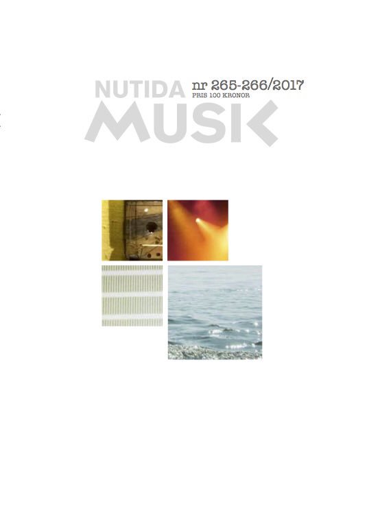 New issue of Nutida Musik with my interview with sound artist Agathe Simon: nutidamusik.se #nutidamusik