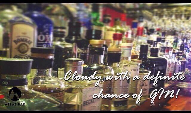 TheGinBible's tweet photo. There's a 100% chance of #Gin @TheAtlasBar today #Manchester! Which would you choose? ☁️ https://t.co/g4mVIeQo6U