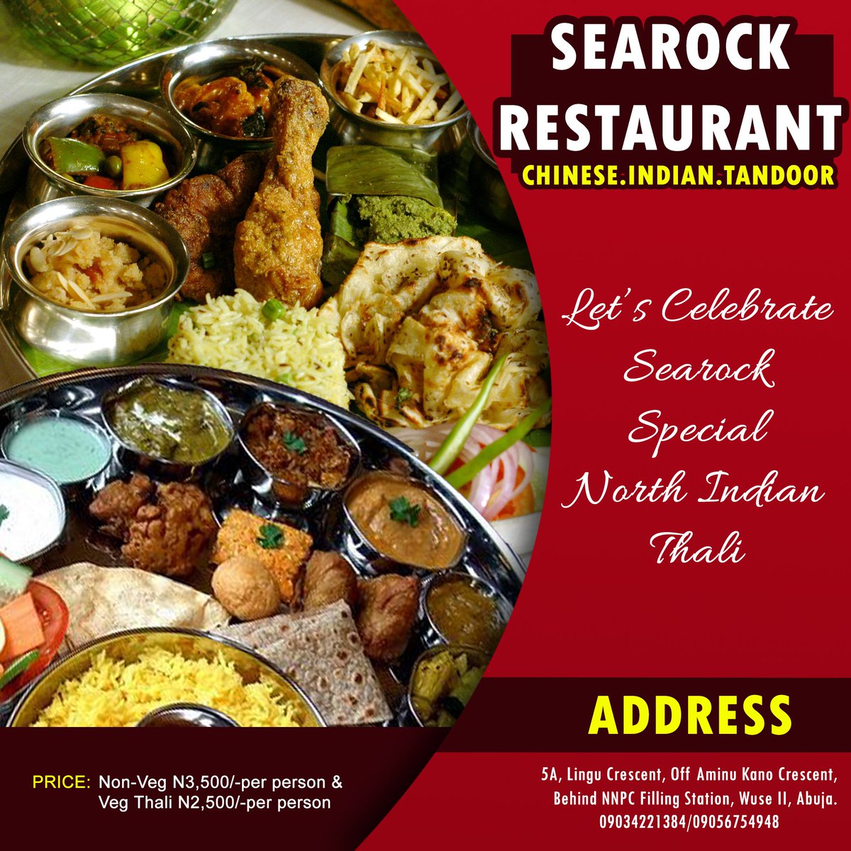 SeaRockResto's tweet photo. Searock Restaurant
#Specialises in #Office &amp; #Homedelivery #Outdoor #Catering #Special #Sunday #Buffets
#Chinese #Indian #Tandoor https://t.co/xmQ5QxSQSG
