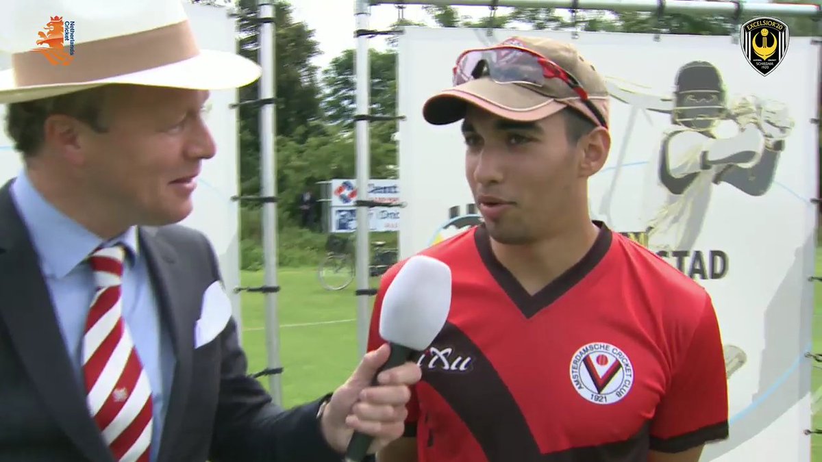 The dutch 'Richie' @JJ_HavanaOrange live in action during <a href="/KNCBcricket/">Cricket🏏Netherlands</a> T20 Finals. #keepitup #classy