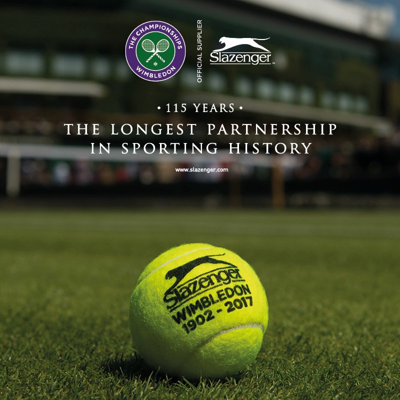 SlazengerSport's tweet photo. 1902 - 2017, The longest partnership in sporting history.
#115YearsOfSlaz #Wimbledon https://t.co/EEtRGhsPDu