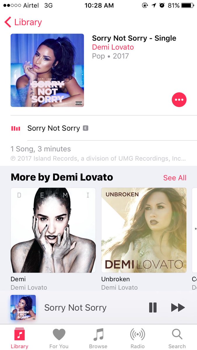 seventeensfear's tweet photo. @shadydemifacts #SorryNotSorrySpotify #SORRYNOTSORRY https://t.co/2IotUVQR3g