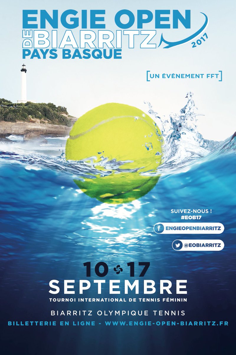 C'est l'identité visuelle du tournoi ! Voici l'affiche 2017 🔥 #biarritz #france #tennis #sport #event #september #sportevent