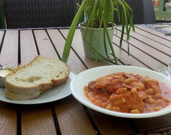 PapasCaf's tweet photo. Our Portuguese chicken, chorizo and bean stew is almost ready #food #lambeth @Brixtonbabies @TasteofLambeth @BloomingBrixton @BrixtonMassive https://t.co/uvCuMCEIqX