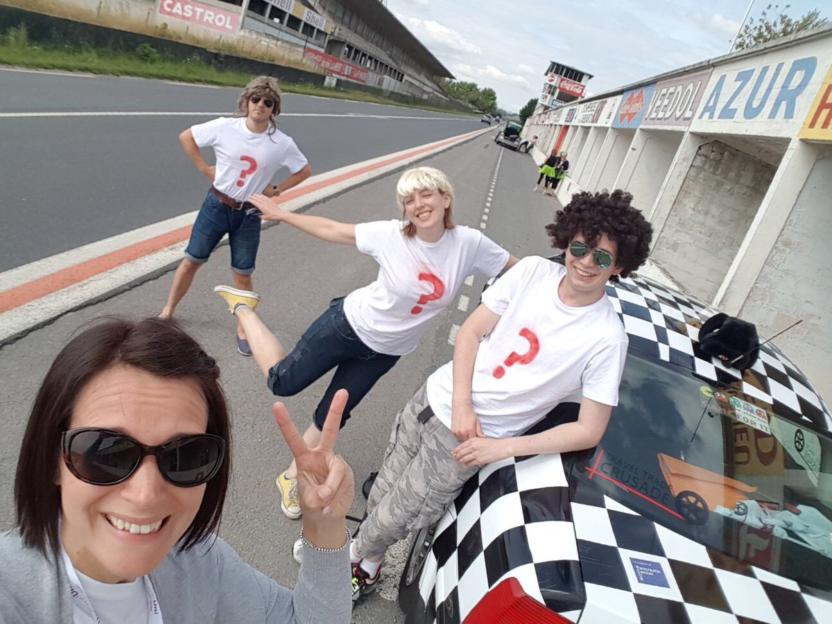 BeachcomberTTC's tweet photo. First challenge completed! Pit stop at Reims-Geux. Photo op completed! #TTC17 #gameforit https://t.co/k5bodveslr