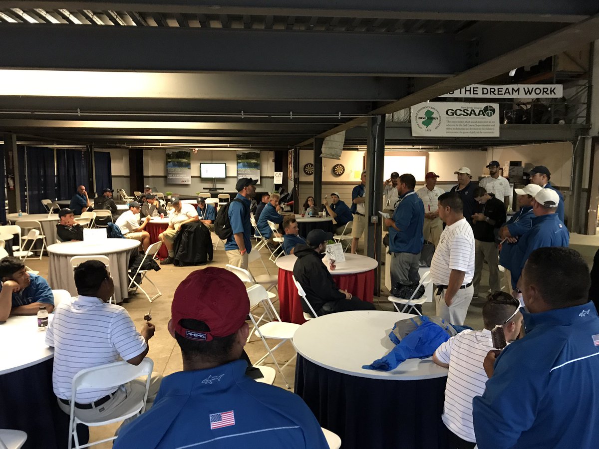 GCSAA_NE's tweet photo. With @NJCCgrounds blastin Jock Jams and @turf_farmer firing up the crew....how could you NOT be pumped up for Rnd3 of #USWomansOpen ? https://t.co/40NrttNu0g