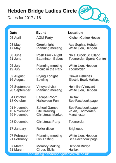 HebdenCircle's tweet photo. Eek, we're halfway through the year, get these dates in your diary so you don't miss out on the fun we have @LadiesCircleGBI :-) https://t.co/VU1jQa3Vbs