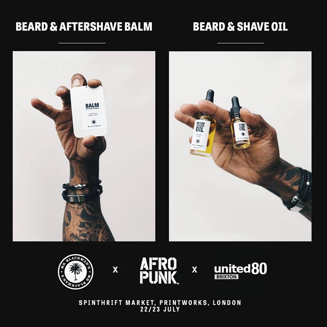 MrBlackmans's tweet photo. @MrBlackmans X @afropunk X @United80Brixton
We coming. Come find we. July 22/23
#AllBeardsArentEqual βπΎ
#BeardGang #London #afropunk https://t.co/Lhho7YSlh4