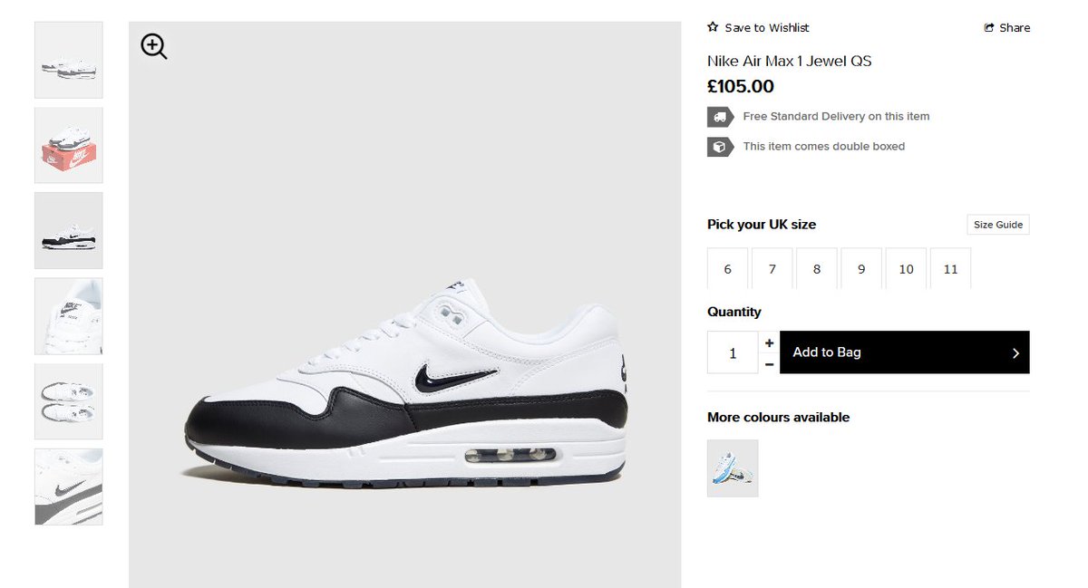 nike air max 1 premium sc crown jewel black white