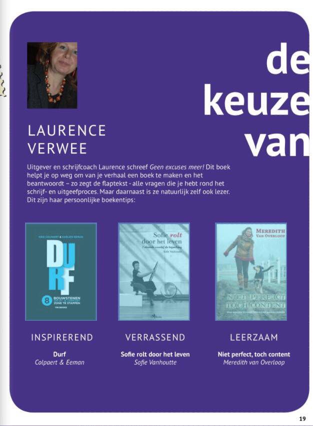 Vermelding van <a href="/BoekDurf/">Durf ! </a> in @hlnmagazine, een Nederlands online magazine. Fier met <a href="/KarlienEeman/">Eeman Karlien</a> en <a href="/LaurenceVerwee/">Laurence Verwee</a>
