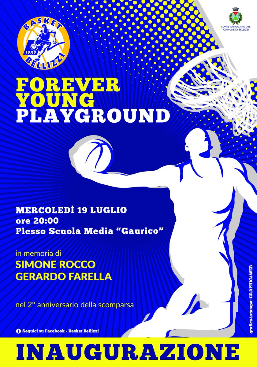 graphiceweb's tweet photo. @NiPellegrino @santannafarma @andreavolpee  #BasketBellizzi  
Vi aspettiamo al #ForeverYoungPlayground!! https://t.co/ux4vNfNBXY