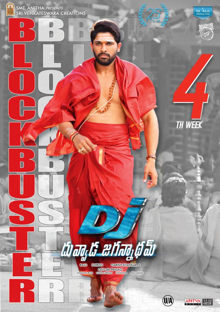 LokeshArjun7's tweet photo. #DJ #DhuvvadaJagannadham
4 th Week Posters
#BlockbusterDJ @alluarjun @harish2you https://t.co/mXH2E3OJN7