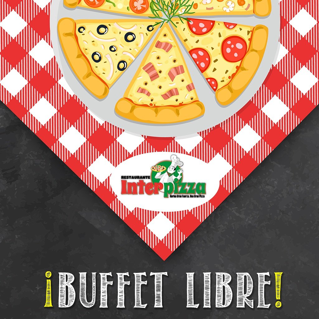 Interpizzas's tweet image. ¡BUFFET LIBRE! 
Ven a nuestro local y disfruta con tus amigos de nuestro buffet por solo 5€ 😎 ¿te animais?