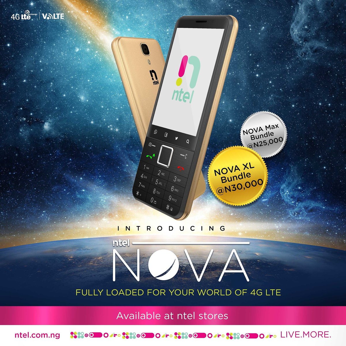 ntelng's tweet photo. Get an ntel NOVA phone and enjoy the most advanced 4G network in Nigeria
#ntelNOVA #VoLTE #4G 
https://t.co/WVkaafzCZx https://t.co/Wq8oKySmtX