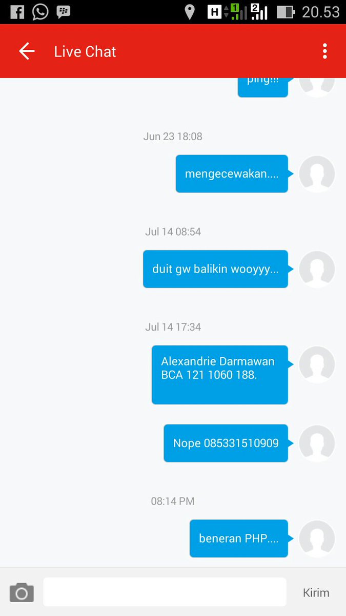 Sllu sj PHP... suruh kirim norek mulu. Sampek bosen. Akankah hal spti ini akan terus dibiarkan?<a href="/YLKI_ID/">Indonesia Consumers Organization</a> <a href="/kadivhumaspolri/">Kadivhumaspolri</a> <a href="/akulakuID/">Akulaku Indonesia</a>
