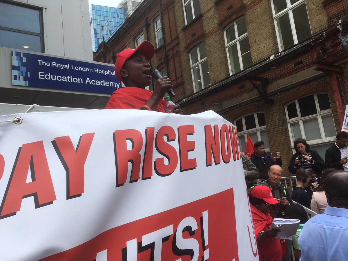 Paulasocialist's tweet photo. The brilliant Adwoa Bema #BartStrike https://t.co/ToJposwvQn