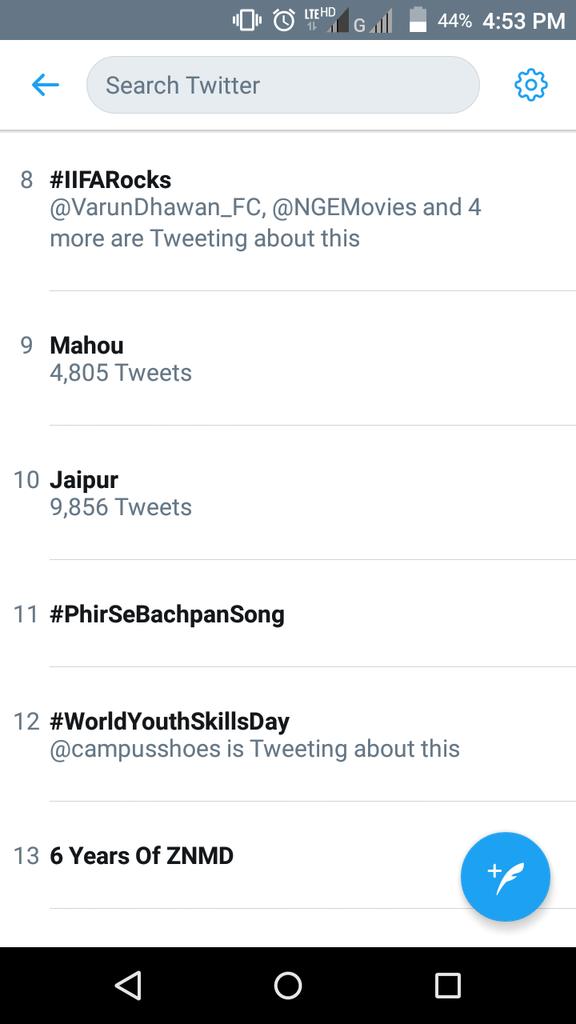 PiyushPawar307's tweet photo. #IIFARocks Is Now Trending In India. #8Position @Varun_dvn ๐ฅKilling It. Best Performance @ultrasvarun_dvn @VWellwishers @VarunDhawan_FC https://t.co/kcZ6eAcE6N