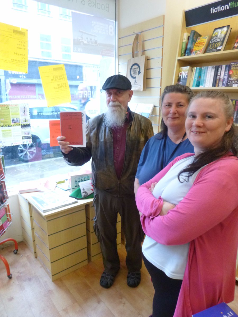 OxfamCastleSt's tweet photo. This guy found his in Oxfam, but others are in waterproof packets so keep looking even in the rain :) #LeftAround #Trouble2017 @reviewwales https://t.co/mu4zDHyszB