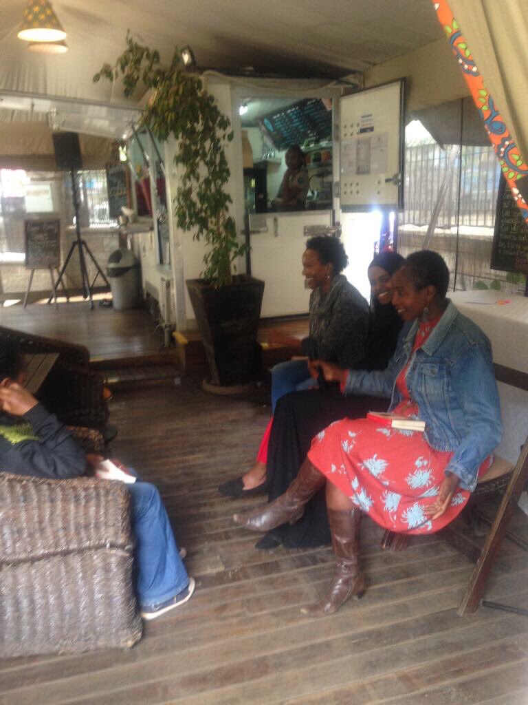 pointzerocoffee's tweet photo. Today at #Pointzerobookcafe members of the audience on stage discussing #Beloved by #ToniMorrison #bookconversations https://t.co/9KJCLv0R63