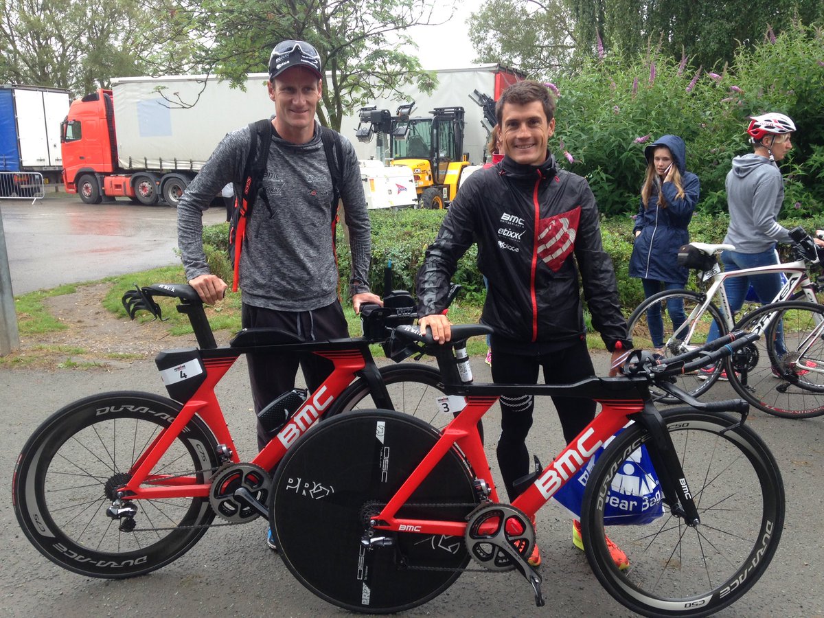 BMC Pro Triathlon Team (@bmcprotri) on Twitter photo Ready for battle! <a href="/Theclarke/">Will Clarke</a> & <a href="/RomGuillaume/">Romain Guillaume</a> at the start line of #IMUK tomorrow! All the best of luck guys! @ride_bmc #timemachine01 Ready for battle! <a href="/Theclarke/">Will Clarke</a> & <a href="/RomGuillaume/">Romain Guillaume</a> at the start line of #IMUK tomorrow! All the best of luck guys! @ride_bmc #timemachine01