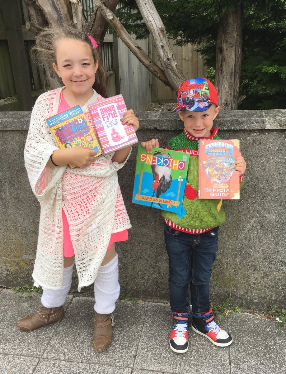 bysamanthawebb's tweet photo. That's the Webblings all signed up for the summer reading challenge and they can't wait! Xxx @plymlibraries #devonportlibrary #summerfun https://t.co/28sS4i82FM