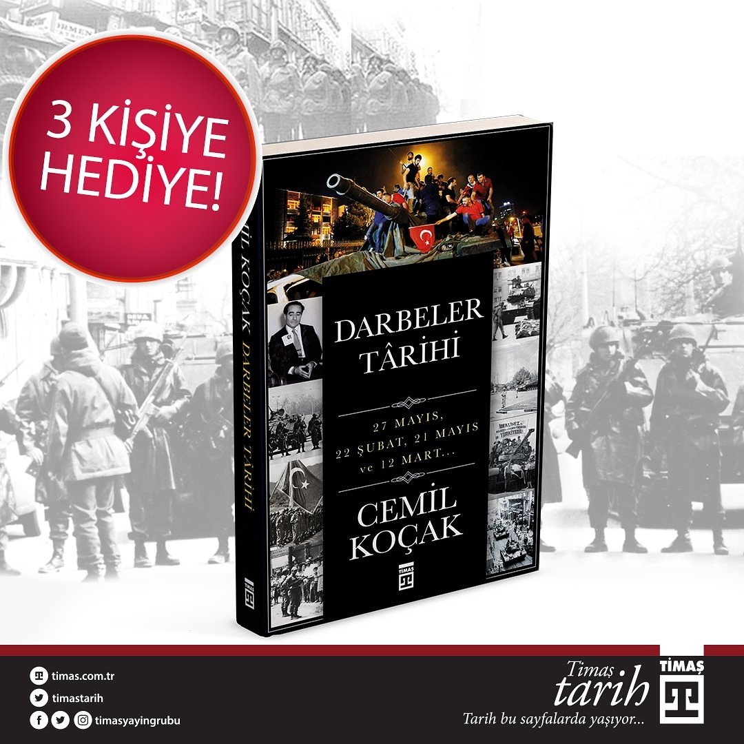 Bu tweet'i RT et. <a href="/timastarih/">Timaş Tarih</a> 'i takip et.  "Darbeler Tarihi" kitabını kazanma şansı yakala! 

#15Temmuz  #Unutmayacağız  #GüçlüOlTÜRKİYE